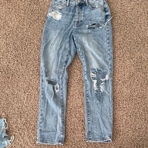 PacSun High-Rise Distressed Light Blue Jeans